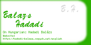 balazs hadadi business card